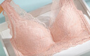 梦芭蒂内衣女刺绣蕾丝乳胶文胸大胸显小显瘦薄款无钢圈聚拢防下垂胸罩 实拍图