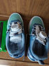 回力（Warrior）儿童篮球鞋旋钮扣跑步鞋男童四季运动鞋 WZ(CL)-0871 湖绿蓝 33  实拍图