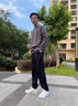 京东京造休闲裤男仿羊羔绒冬季加绒裤子保暖卫裤束脚运动裤 黑色S 实拍图