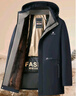 皮尔卡丹（pierre cardin）棉服男秋冬季棉衣外套中老年连帽休闲袄子保暖爸爸装 藏青 4XL 实拍图