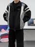 BJHG田嘉瑞同款不计后果美式复古夹克休闲外套男款2026秋新款潮牌上衣 炭黑米白 M 实拍图