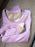 雅鹿保暖内衣女加绒加厚女士保暖衣打底衫美体亲肤学生秋衣秋裤套装冬 浅紫【上衣+裤子】 羊绒蚕丝 L （建议85-100斤） 实拍图