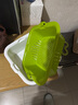 茶花 沥水篮沥水筛洗菜篮双层洗水果篮子客厅家用厨房滤水多功能漏水 双层绿色【小号】 实拍图