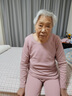 三枪中老年纯棉女秋衣裤全棉 秋冬中厚圆领妈妈内衣套 丁香紫（圆领） XL 170 实拍图