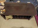 尊鲨 实木茶几新中式功夫茶桌多功能客厅家具纯实木办公茶台边桌 深棕色 长130cm*宽60cm*高50cm 实拍图
