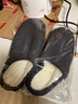 小熊兔子卡通棉拖鞋家用室内厚底棉拖鞋女保暖防滑毛毛拖鞋踩屎感 纯色咖啡 44-45 （尺码偏小建议拍大一码） 实拍图