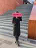 太平鸟大师甄毛系列时尚西装羊毛黑金大衣女冬装款毛呢外套 黑色 M 实拍图