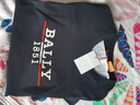 巴利（BALLY）男士时尚潮牌经典大牌LOGO纯棉短袖T恤 603086 05021 黑色 F000（偏大1码） S 实拍图