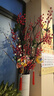 MZXM假花仿真花摆设客厅红浆.果落地式插花干花花束欧式装饰花艺摆件 A款-【红浆果大银柳】含瓶 实拍图