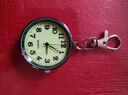 大数字清晰夜光 钥匙扣挂表护士学生考试用进场公务员怀表老人 黑色夜光面 实拍图