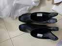 达芙妮加绒方头短靴女粗跟气质高跟马丁靴百搭时尚皮靴女4622607029 黑色（加绒） 39 实拍图