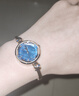 聚利时（Julius）时尚迷你小巧表盘精致镶水钻手链女表轻奢气质OL女士防水石英腕表 D蓝面 实拍图