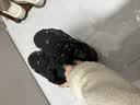 FILA斐乐官方女鞋猫爪鞋老爹鞋女子轻便缓震休闲复古运动鞋黑色 实拍图
