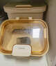 居元素米桶家用密封防虫防潮食品级高档装米缸厨房双开盖加厚面桶 极简灰 实拍图