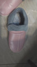 洁丽雅老人棉拖鞋女冬季室内家居防滑厚底包跟皮保暖妈妈老年棉鞋男全包 紫色 38-39 (适合37-38码) 实拍图