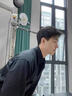 衬衫男士春夏季长袖垂感高级感宽松休闲黑色衬衣男长袖冰丝寸衫潮 C054黑色 常规 XL 实拍图
