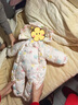 布童晨熙新生儿衣服婴儿连体棉衣冬装男女宝宝外出棉服抱衣冬季哈衣爬服厚 粉色M69 66cm 实拍图