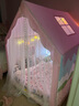 哎呦宝贝 儿童帐篷室内女孩公主房宝宝玩具屋梦幻城堡游戏屋粉色小房子 【实木款】安妮小屋+1.35m棉垫+线球灯 实拍图