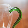 容山堂禾器玻璃公道杯茶漏三件套耐热加厚分茶器茶海茶杯功夫茶具配件 禾器玻璃晶彩翊口茶海-翠绿小号 实拍图