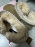 他她（TATA）棉靴奶油面包雪地靴冬季女厚底女靴加绒保暖毛毛防滑棉鞋WDX13DD3 土黄（4.5cm）-WDX13 36 实拍图