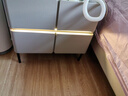 喜临门XG2301梧桐灰床头柜 岩板智能感应灯带仿皮床头柜 金属高脚床头柜 实拍图