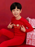 红豆儿童内衣套装纯棉男童秋衣秋裤本命年红色女童新年衣服H1009 140 实拍图