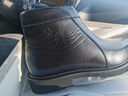 红蜻蜓男鞋冬季新品棉鞋男加绒保暖头层牛皮侧拉链高帮男靴商务正装皮鞋 黑色 40 实拍图
