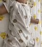 Aengbay昂贝 婴儿连体衣夏装宝宝衣服短袖幼儿纯棉薄款哈衣新生儿睡衣 冰糖雪梨 90cm 实拍图