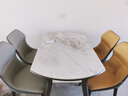 全友家居 现代简约岩板餐桌椅子组合小户型方圆两用可伸缩功能饭桌 实拍图