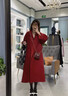 春乏2025年流行春秋季中长款过膝双面绒毛呢外套女百搭小个子呢子大衣 红色双面尼版[卡码拍小] XXS 建议95斤以下[卡码拍小] 实拍图