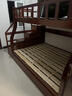 美念胡桃木儿童上下床实木高低床双层床上下铺床两层木床子母床 胡桃色【梯柜款】床+床垫+书架+双抽 上铺宽130cm下铺宽150cm 实拍图
