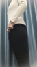 倾慕汐羽冬季保暖驼士加绒加厚高腰弹力加绒加厚打底裤大码棉裤秋 黑色 XL(85-110斤 实拍图