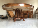 歆菲逸 实木餐桌家用圆形转盘餐桌椅组合吃饭桌中式圆桌餐厅家具桌子 1.8米餐桌+10椅带转盘 实拍图