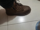 意尔康男鞋休闲板鞋秋冬复古工装马丁靴时尚高帮软面潮流鞋子男 栗棕 40 实拍图