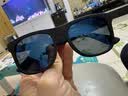 雷朋（RayBan）儿童太阳镜时尚方形墨镜0RJ9069S 702855橡胶黑色镜框蓝色片 实拍图