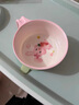 五和（WUHE）辅食碗儿童餐具宝宝吃饭碗卡通带手柄婴幼儿碗耐树脂食品级防烫 兔子单柄碗300ML+勺子 实拍图