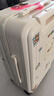 EAZZ【侧开盖】行李箱女扩容拉杆箱刹车轮旅行箱男登机箱多功能密码箱 乳白色【YKK拉链+干湿分离】 20英寸 YKK拉链｜扩容后约22英寸 实拍图