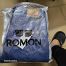 罗蒙（ROMON）牛仔裤男秋冬季裤子男士直筒裤男裤休闲长裤 浅蓝色加绒 34 实拍图