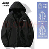JEEP SPIRIT吉普 冲锋衣夹克男女同款情侣三合一两件套防风衣棉服外套 3658两件套黑色 3XL 实拍图