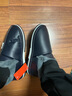 始丰棉拖鞋男冬季时尚PU皮革包跟居家用室内保暖防滑厚底情侣棉拖鞋 灰色 40-41(适合平时39-40码穿) 实拍图