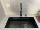 浪鲸（SSWW）厨房水槽枪灰色纳米不锈钢台下盆洗碗池洗菜盆家用一体大单槽TK12 80×46雨幕龙头+皂液器 实拍图