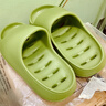 麦乐朵浴室拖鞋女夏天家居家用室内卫生间洗澡漏水镂空速干防滑凉拖鞋男 绿色【漏水加厚底】 37-38码 实拍图
