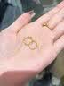 中国黄金（CHINA GOLD）黄金耳钉女士莫比乌斯耳环耳饰足金耳圈七夕情人节生日礼物送女友 莫比乌斯耳环一对 约1g【品牌礼盒】 实拍图