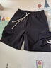 短裤男士绑绳工装裤夏季薄款宽松休闲百搭短裤男士潮流运动五分裤 黑色【劲都G111】 XL 【130-145斤】 实拍图