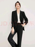 尚都比拉职业通勤西装套装女春秋正装西服外套裤子面试两件套 黑色 S 实拍图