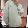 adidas情侣款休闲抓绒圆领长袖卫衣套头衫男女秋季阿迪达斯轻运动   岩层深土地棕/黑色   XS 实拍图