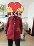 俞兆林妈妈装红色外套中老年女装春秋风衣短外套 Y243U2013 实拍图