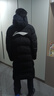李宁（LI-NING）棉服男女中长款过膝棉服冬加厚防风保暖外套修身连帽棉大衣 黑 XL 180/96A 实拍图
