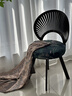 梵右 餐椅家用旋转椅子靠背餐桌凳子化妆椅书房电脑椅学生宿舍学习椅 散尾葵【360°旋转】透气棉麻 实拍图