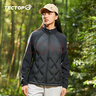 探拓（TECTOP）户外轻薄羽绒服修身保暖羽绒外套 2347234YR 女款经典黑XL 实拍图